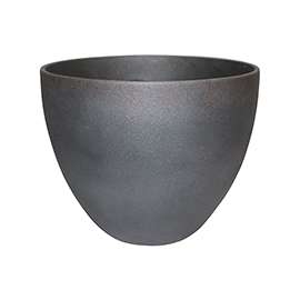 Southern Patio Hampton HDR-012337 Planter, 7-1/2 in H, Egg, Resin, Black/Charcoal