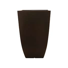 Southern Patio HDR-029892 Tall Planter, 20-3/4 in H, Square, Resin, Coffee