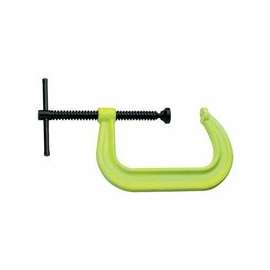 400 SF Hi-Visibility Safety C-Clamps, Sliding Pin, 3 1/4 in Throat Depth