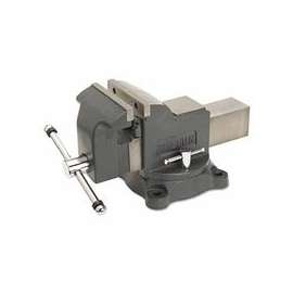 Shop Vises, 6 in Jaw, 3 1/2 in Throat, Swivel Base