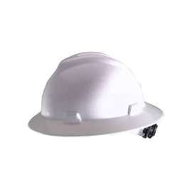 MSA SWX00358 Hard Hat, 4-Point Textile Suspension, HDPE Shell, White