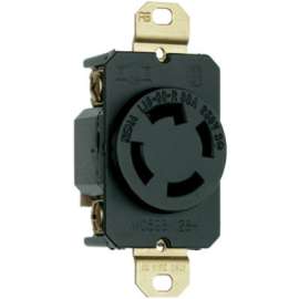 30A250V BLK 3P Outlet