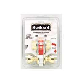 Kwikset 695T3CP6ALRCSK6 Knob Lockset, Keyed Key, 3 Grade, Polished Brass
