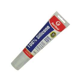 Red Devil 0810 Silicone Sealant, White, 2.8 oz Squeeze Tube