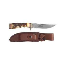 Schrade 153UH Fixed Blade Knife, 5 in L x 0.13 in W Blade, 1-Blade, Brown Handle