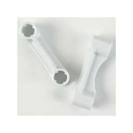 Closetmaid 77545 Shelf End Cap, 1/2 in L x 1/2 in W x 1/2 in D, Plastic, White