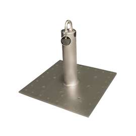 Qualcraft Industries CB-12 Roof Anchor, 130 - 310 lb, 16 in L x 16 in W, Steel, Galvanized, Silver