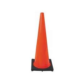 PVC Traffic Cones, 18 in, PVC, Orange/Black