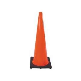 PVC Traffic Cones, 28 in, PVC, Orange/Black