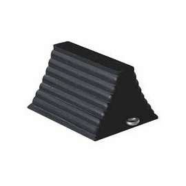 Wheel Chock, 8 in W x 10 in L x 6 in H, Rubber, Black