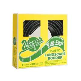 Warp's Easy-Edge LB-520-B Landscape Border, 20 ft L, 5 in H, Plastic/Polyethylene, Black