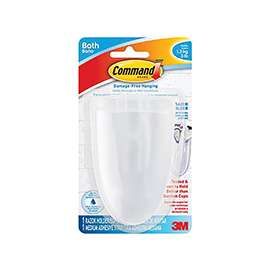 Command BATH16-ES Bath Razor Holder, Plastic, Frosted
