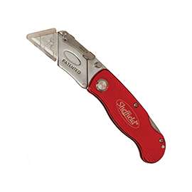 Sheffield 12614 Utility Knife, 2-1/2 in L Blade, 1-Blade, Straight Red Handle
