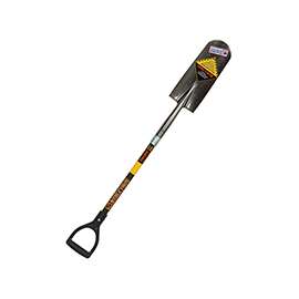 Structron S700 SpringFlex Series 49737 Drain Spade Shovel, 14 in L x 6 in W Blade, Fiberglass Handle