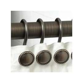 Zenith 87RBSB04 Beaded, Round Shower Curtain Hook, Metal, Oil-Rubbed Bronze