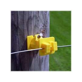 Zareba Fi-Shock IWNY-FS Slant-Nail Wood Post Insulator, Yellow