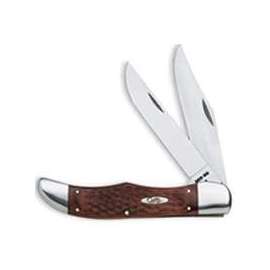 CASE 189 Folding Knife, 4.1 in L Blade, 2-Blade, Brown Handle