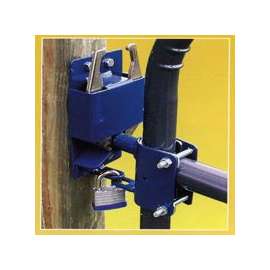SpeeCo S16100100 2-Way Lockable Gate Latch, Steel, Blue, For 1-1/4 to 2 in OD Round Tube Gate