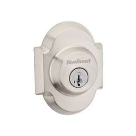 Kwikset 99800-110 Single-Cylinder Deadbolt, Keyed Key, Satin Nickel