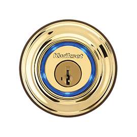 Kwikset 925-3 KEVO Electronic Deadbolt, 1-Cylinder, Polished Brass