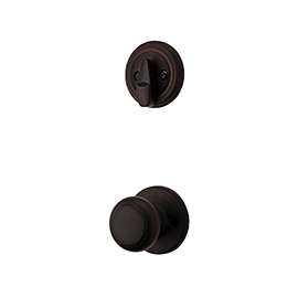 Kwikset 966CV-11P Single-Cylinder Door Knob, Zinc, Venetian Bronze