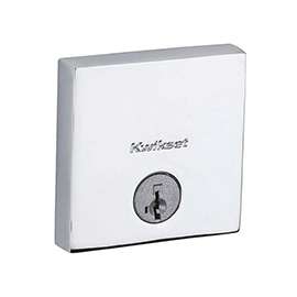 Kwikset 258SQT-26 Single-Cylinder Deadbolt, Zinc, Polished Chrome
