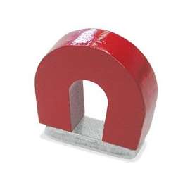 Magnet Source 07279 Horseshoe Magnet, 2 lb Max Pull Capacity, 1 in W, Alnico, Red
