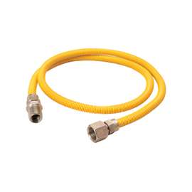B & K G014YE101136RP Gas Connector, 1/2 in MIP x 1/2 in FIP, 0.5 psi, Stainless Steel