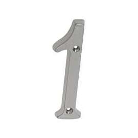 Schlage SC2-3016-619 House Number, Character 1, 4 in H Character, Nickel Character