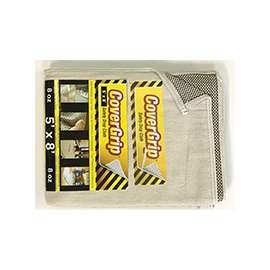 CoverGrip 005808 Drop Cloth, 8 ft L, 5 ft W, Rubber