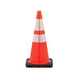 JBC Revolution, RS RS70032CT3M64 Traffic Safety Cone, 28 in H Cone, PVC Cone, Fluorescent Orange Cone