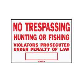 HY-KO SS-5 Identification Sign, Rectangular, Red Legend, White Background