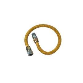 BrassCraft ProCoat CSSD54-24P Straight Gas Connector, 1/2 in Inlet, 1/2 in Outlet, Stainless Steel