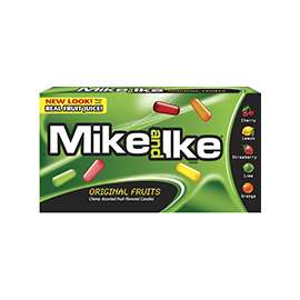MIKE AND IKE MIBOX12 Original Chewy Fruit, 5 oz Box