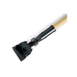 Rubbermaid Invader FGM136000000 Dust Mop Handle Snap, 60 in L, Wood, Natural, For 1 in Headband Mop