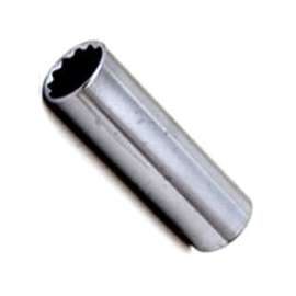 Vulcan Deep Socket, 1/2 In Drive, 13 Mm, 12 Point, Chrome Vanadium Steel, Chrome