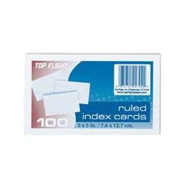 Top Flight 4630712 Index Cards, White