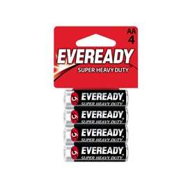 Eveready 1215 Series 1215SW-4 Alkaline Battery, AA, Zinc, Manganese Dioxide, 1.5 V