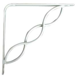 6"WHT STL Shelf Bracket