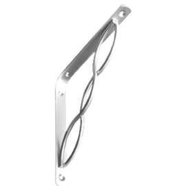8"WHT STL Shelf Bracket