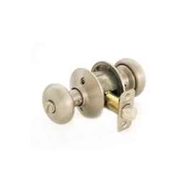Schlage Plymouth F51A PLY 619 Keyed Entry Knob, 1-3/8 to 1-3/4 in Thick Door, Brass/Zinc, Satin Nickel