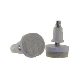 Shepherd Hardware FeltGard 9908 Furniture Pad with Threaded Stem, 75 lb Weight Capacity, Felt/Metal, Almond