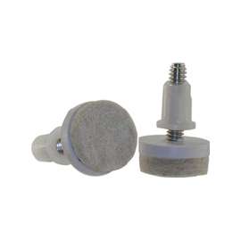 Shepherd Hardware FeltGard 9909 Furniture Pad with Threaded Stem, 75 lb Weight Capacity, Felt/Metal, Almond