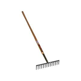 Seymour S550 Series 63124 Stone Rake, 4 in L Head, 16 in W Head, 14-Tine, Wood Handle