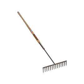 Seymour S550 Forged Series 63128 Asphalt Rake, 4 in L Tine, 14-Tine, Hardwood Handle