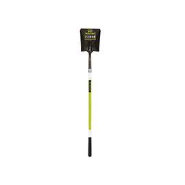 Structron 49751 Square Point Shovel, 11-1/2 in L x 9-1/2 in W Blade, Fiberglass Handle