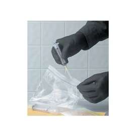 7700 Series Nitrile Gloves, Rolled Cuff, Medium, Black