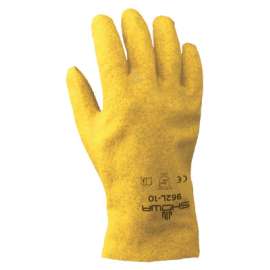 962 Series Gloves, 10/Large, Gray/Yellow