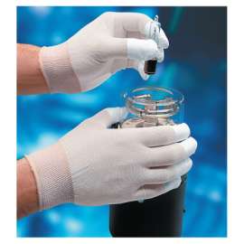 Hi-Tech Polyurethane Coated Gloves, Small, White