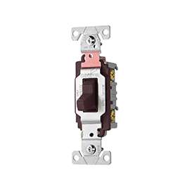 Eaton Wiring Devices CS220B Switch, 120/277 V, Wall Mounting, Nylon, Brown